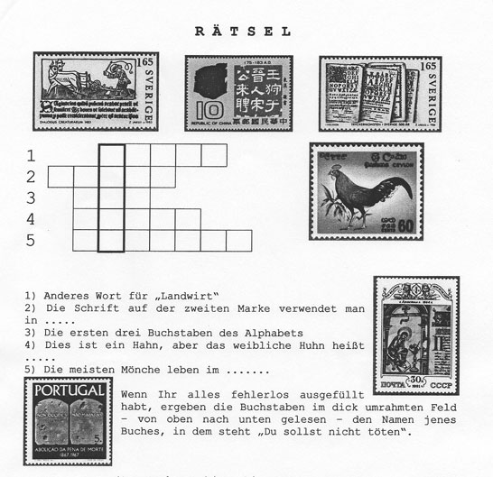 Briefmarken - Rätsel 