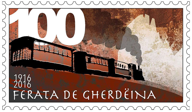 Briefmarke Grödner Bahn