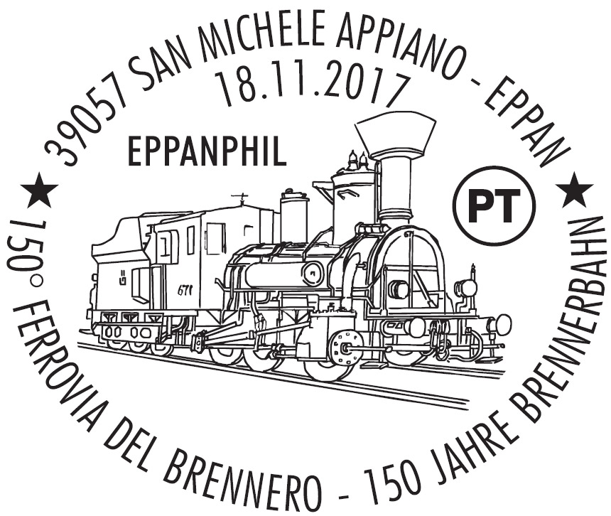 Sonderstempel 150 Jahre Brennerbahn - EppanPhil
