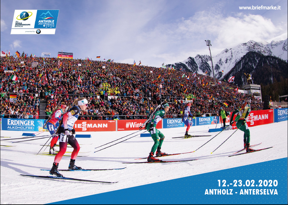 Briefmarke Biathlon WM 2020 Antholz